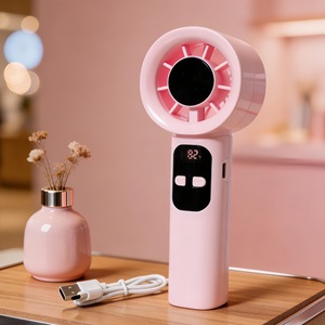 Ventilador Portátil de Mano LingPan con Pantalla Digital, 5W, Recargable por USB, Motor DC, Control por Botones - Product Image 4