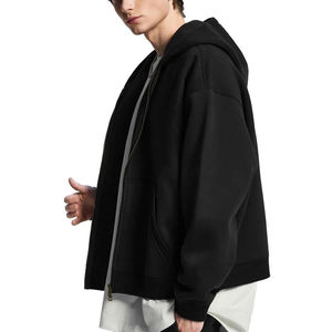 <span class=keywords><strong>Felpa</strong></span> <span class=keywords><strong>con</strong></span> cappuccio da uomo personalizzata 345G, trendy, <span class=keywords><strong>con</strong></span> doppia <span class=keywords><strong>cerniera</strong></span>, tinta unita, pesante, <span class=keywords><strong>con</strong></span> tecnica lavata effetto cardigan - Product Image 3