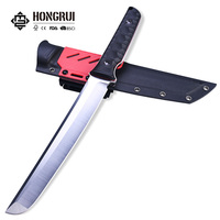 Couteau à lame fixe de style Tanto Hongrui 2026, nouvelle arrivée, haute dureté, pour la chasse tactique, la survie, le camping, avec étui K, couteau de chasse