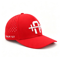 Gepersonaliseerde baseballcaps met geborduurd logo, geprinte 3D-borduursels, 6 panelen, groothandel, promotioneel, waterdicht, rode baseballcaps