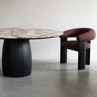 Fauteuil d'appoint en bois de frêne rétro français de haute qualité, rembourré en tissu, pour salon, hôtel ou maison