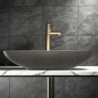 Lavabo de table moderne Mohom, design simple, pour salle de bain et cuisine, nouveau lavabo en béton avec grand bac