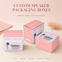 Boîte d'emballage pour haut-parleurs personnalisée, boîte en carton pliable, boîte en papier, impression de logo personnalisée, impression couleur, OEM ODM, électronique audio