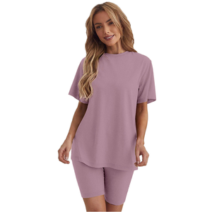 Conjunto de pijama de dos piezas para mujer, 100% algodón transpirable, hecho en India, conjunto de pijama para mujer, parte superior e inferior - Product Image 1