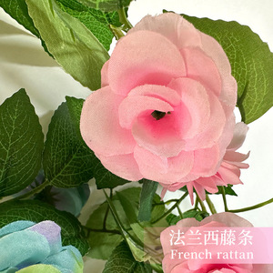 Guirnaldas de Rosas Artificiales de Ratán Francés de 180 cm de Altura, Simulación Realista, Decoraciones para Bodas, Accesorios para Interiores y Exteriores del Hogar - Product Image 3