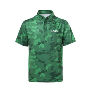 T-shirts OEM en polyester et spandex T-shirt unisexe de haute qualité Polo de <span class=keywords><strong>golf</strong></span> à motif imprimé personnalisé Chemises pour hommes - Product Image 3