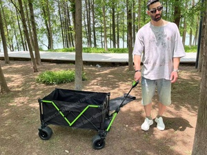 2025 grand chariot de plage pliant de jardin portatif extérieur compact pliable robuste chariot de chariot pliant de camping - Product Image 2