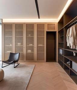 Meubles de chambre à coucher en bois bicolore Design de garde-robe Combinaison de couleurs stratifiées - Product Image 2