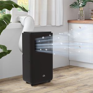8,000 BTU Battery-Powered Mobile <b>Air</b> <b>Conditioner</b> for 345 Sq. Ft. Rooms Auto-Sleep Dehumidifier Fan 24H On/Off Timer Black <b>Window</b> - Product Image 3