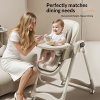 Chaise haute électrique intelligente pour bébé, multifonctionnelle, pliable, inclinable, berçante, portable, pour repas et alimentation, modèle en plastique
