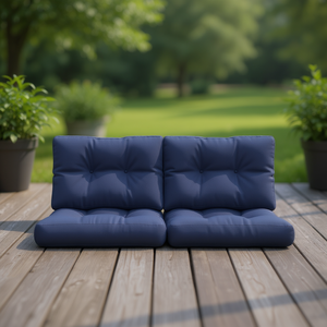 Navy Blue Outdoor Fabric Pallet <b>Cushion</b> 19.7"x15.7"x4.7" Water Resistant Removable Washable All Season Use - Product Image 2