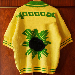 Logotipo de diseño personalizado Ropa deportiva retro Prendas de punto Top de punto de manga corta Camiseta de fútbol Mujeres Hombres <span class=keywords><strong>Jacquard</strong></span> Jerseys de fútbol de punto - Product Image 2