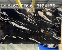 Dalle naturelle de granit de cheval noir de pierre de veines noires et blanches pour des carrelages de plancher et de mur