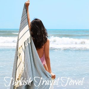 Asciugamano turco in cotone 100% Premium <span class=keywords><strong>con</strong></span> nappe a secco rapido senza sabbia e leggero per spiaggia, bagno e piscina - Product Image 4