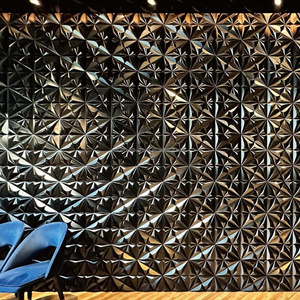 Carreaux de mur décoratifs 3D en UHPC, aspect brique, béton écologique pour salon, hall, restaurant, intérieur et extérieur, forme pétale, 210*180*33mm - Product Image 1