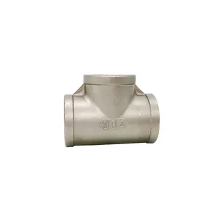 Factory Supply 150lb 1 Inch Stainless Steel Tee Female Thread BSP Cast Fitting