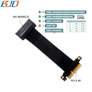 PCI Express PCI-E 4X adaptör yükseltici kart + uzatma kablosu 10-SFF-8639 CM için 100 U.2 U2 konektörü - Product Image 2