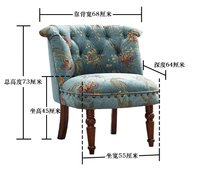 Fauteuil de loisir moderne en velours avec dossier inclinable et pieds en bois massif Design durable pour le salon