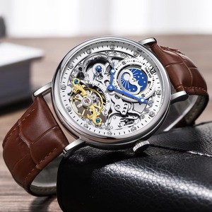 Drioshipping Mens Mechanical <b>Watches</b> Hollow <b>Skeleton</b> Business Luxury <b>Automatic</b> Moon Phase <b>Watch</b> Mechanical <b>Watch</b> Waterproof 6836 - Product Image 3