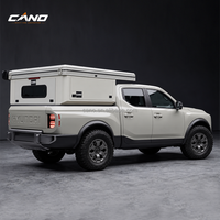 Tente de toit escamotable en aluminium pour camionnette avec espace debout complet et toile souple pour le overlanding
