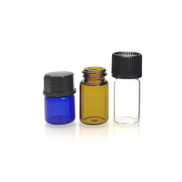 mini ambre bleu clair 1dram 1ml 2ml 3ml 5ml petites flacons cosmétiques en verre bouteille avec réducteur d’orifice en stock