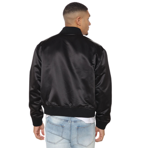 Chaqueta Universitaria de Satén OEM, Chaqueta de Béisbol de Satén 100% Poliéster para Hombre, Estilo Universitario de Primavera, Chaqueta Bomber Ligera - Product Image 5