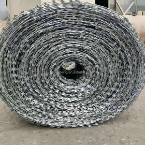 Q235 बार्बेड वायर रोल केज गैल्वेनाइज्ड एंटी-चढ़ाई चिंतनशील बोलार्ड सांप पेट उच्च सुरक्षा बाड़ स्टॉक - Product Image 2