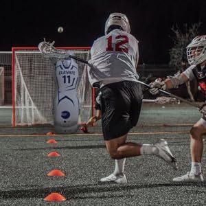 MAKE WAVES ELI-E018 Mannequin de gardien de but gonflable en PVC, cible d'entraînement portable 70"H pour l'entraînement au lacrosse - Product Image 3