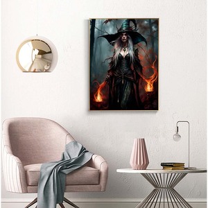 La strega <span class=keywords><strong>antica</strong></span> 30x40cm/11,8x15,7 in <span class=keywords><strong>pittura</strong></span> diamante rotondo 5d per il regalo mosaico arte <span class=keywords><strong>pittura</strong></span> di arte diamante - Product Image 2