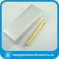 Stylos à rouleau de luxe plaqué or pur graver au laser le logo sur le dessus de la boutique de montres cadeaux VIP stylo plume en or véritable 18 carats