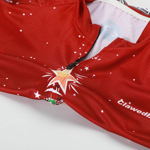 Vente en gros de chemises de cyclisme à manches longues/courtes avec motif de Noël, respirantes, anti-transpiration, impression personnalisée pour le cyclisme - Product Image 3