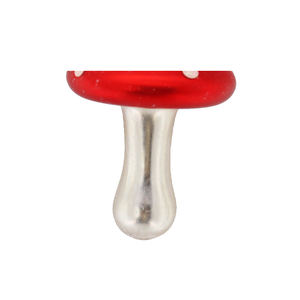 Decorazione personalizzata per la casa Vintage dipinto a mano vetro soffiato verde rosso arazzi di funghi personalizzati ornamento di natale - Product Image 5