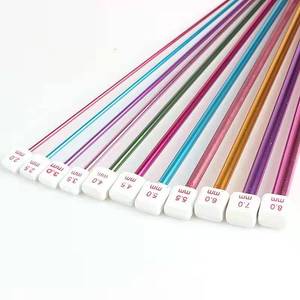 Juego de ganchos de <span class=keywords><strong>ganchillo</strong></span> afganos tunecinos de 11 piezas de alta calidad, agujas de tejer de aluminio en tamaños de 2,0-8,0mm para costura - Product Image 6