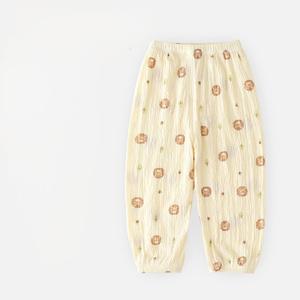 Pantalones de Punto con Estampado de Dibujos Animados, Ecológicos, <span class=keywords><strong>Antimosquitos</strong></span>, para Niños, Finos, con Cordón en el Tobillo, para Niños y Niñas, Casuales de Verano - Product Image 2