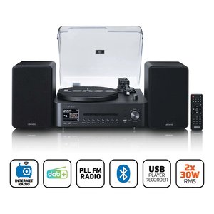 Lenco Hi Fi System Mc 760bk Bluetooth 2x 30W Dab Fm Compact With <b>Speakers</b> - Product Image 6