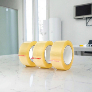 팡다 무소음 투명 투명 투명 강한 자체 접착 테이프 롤 판지 씰링 테이프 접착 포장 밥 포장 테이프 - Product Image 2