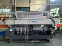 Machine à chanfreiner automatique pour verre en ligne droite, certifiée CE, à 4 têtes, pour l'industrie du double vitrage