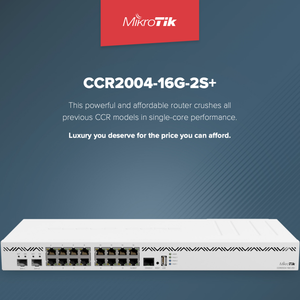 MikroTik CCR2004-16G-2S+PC 16 พอร์ต Gigabit 2 พอร์ต SFP+ Optical  แรม DDR4  เราเตอร์อัจฉริยะไร้สายแบบดูอัลแบนด์ พร้อม WPS - Product Image 2