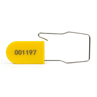 100 cadenas en plastique numérotés, scellés de sécurité, cadenas en plastique pour compteurs électriques, scellés jetables anti-effraction, jaunes