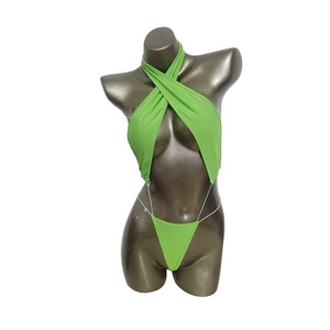 Yingli oscuro al por mayor Coral verde <span class=keywords><strong>Kier</strong></span> danza exótica de cintura alta de traje Rave Festival - Product Image 2