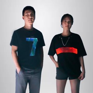 Summer <strong>Party</strong> Fashion Led Light <strong>Tshirt</strong> Men's T-shirts Glow in the Dark Fabric - Product Image 5