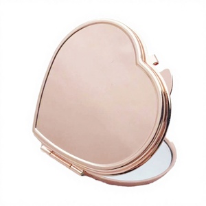 Factory Wholesale Handheld Heat Transfer Printing Sublimation Portable Pocket Silver Metal Double-Sided 2x <b>Foldable</b> Cosmetic - Product Image 3