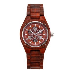 Reloj de Cuarzo de Madera Personalizado al por Mayor, Resistente al Agua 3ATM, Reloj Mecánico con Movimiento Visible para Hombre - Product Image 4