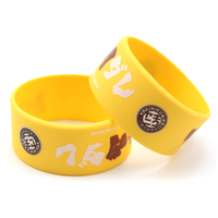 Bracelet en silicone souple personnalisé avec votre propre logo, imprimé à l'écran, étanche, large et épais, pour cadeaux promotionnels