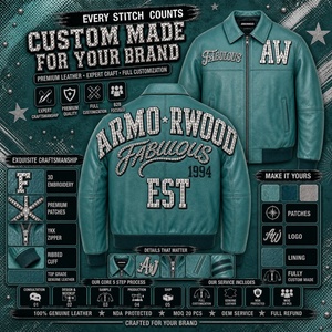 <span class=keywords><strong>Giacca</strong></span> Bomber in <span class=keywords><strong>Pelle</strong></span> <span class=keywords><strong>di</strong></span> Agnello su Misura con Applicazioni in Strass e Ricami, <span class=keywords><strong>Giacca</strong></span> Aviatore in Vera <span class=keywords><strong>Pelle</strong></span> OEM, Produzione Rapida - Product Image 4