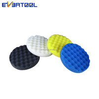 EVERTOOL Tampon de polissage pour voiture en mousse de 6 pouces, conception alvéolée, fabrication allemande, pour le polissage et le lustrage, compatible OEM, avec tampon inclus