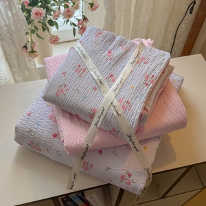 Hot Sale Cheap Price 100% Polyester OEKO-TEX Certified <strong>Small</strong> Floral <strong>Double</strong>-layer Gauze 4-Piece <strong>Duvet</strong> <strong>Cover</strong> Flat Sheet Set for - Product Image 1