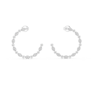 Pendientes de Diamantes Cultivados en Laboratorio Plateados, Joyería de Lujo Brillante de Diseñador para Mujer, Regalo para Bodas, Fiestas y Celebraciones - Product Image 3