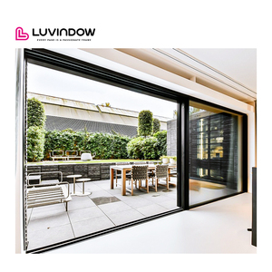 100,0000 metros cuadrados por año puertas correderas de revestimiento de <span class=keywords><strong>madera</strong></span> <span class=keywords><strong>y</strong></span> aluminio de vidrio templado de doble acristalamiento - Product Image 1