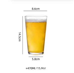 Vaso de cerveza de vidrio transparente Logotipo personalizable Impreso Taza promocional creativa para festivales y grandes eventos - Product Image 6